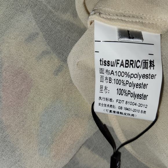 NWT Queen Mulock *RARE* Flowy Abstract Art Maxi Dress SZ LG - Picture 8 of 10